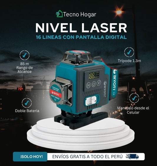 Nivel Laser 16 Líneas 4D Biyoti